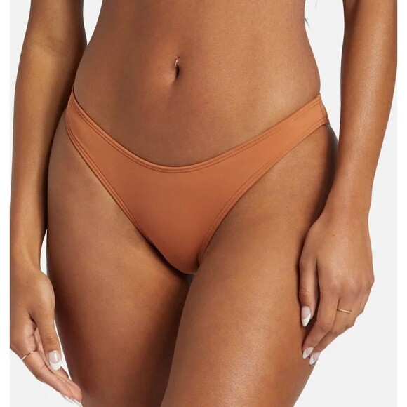 Billabong Large Bikini Bottom Sol Searcher Hike Super Skimpy Coverage Brown NEW - Picture 1 of 10